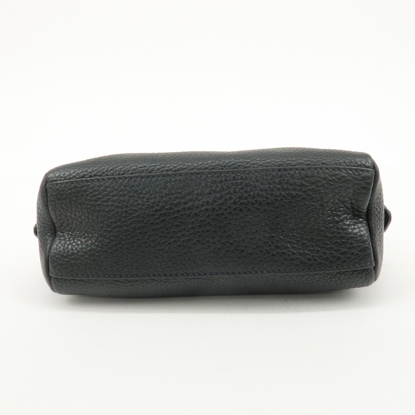 PRADA Logo Leather Pouch Cosmetic Pouch Black  d