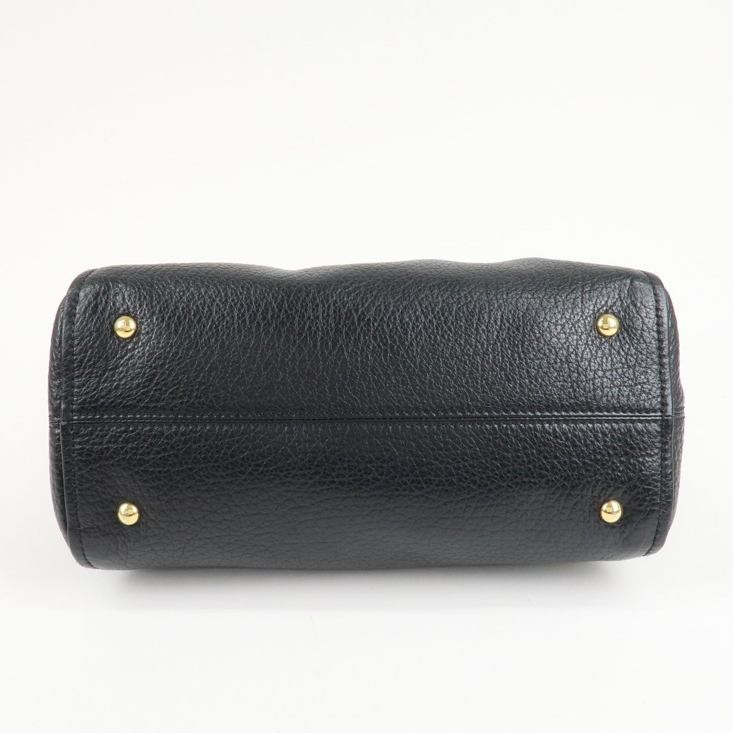 FENDI Chameleon Leather 2WAY Bag Hand Bag Black 8BL114  d