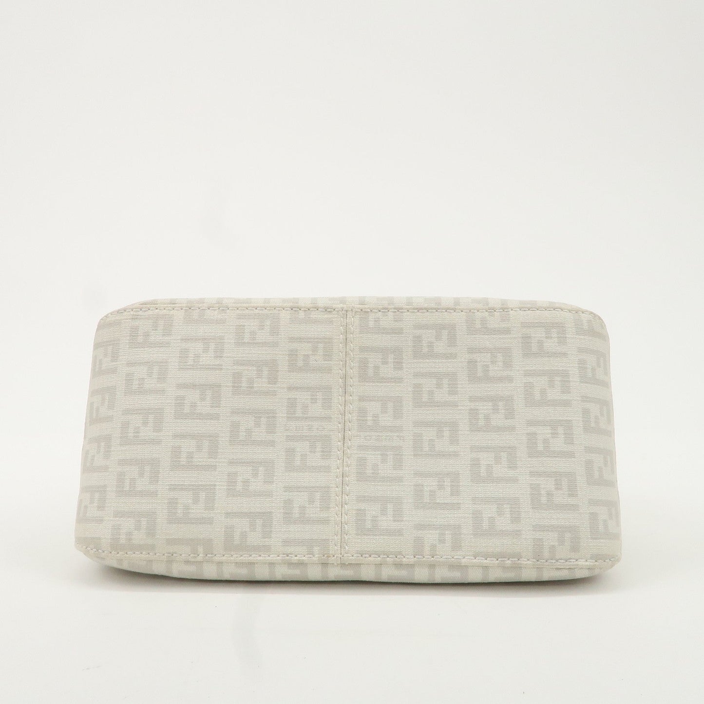 FENDI Mini Mamma Baguette Zucchino Canvas Leather Shoulder Bag  d