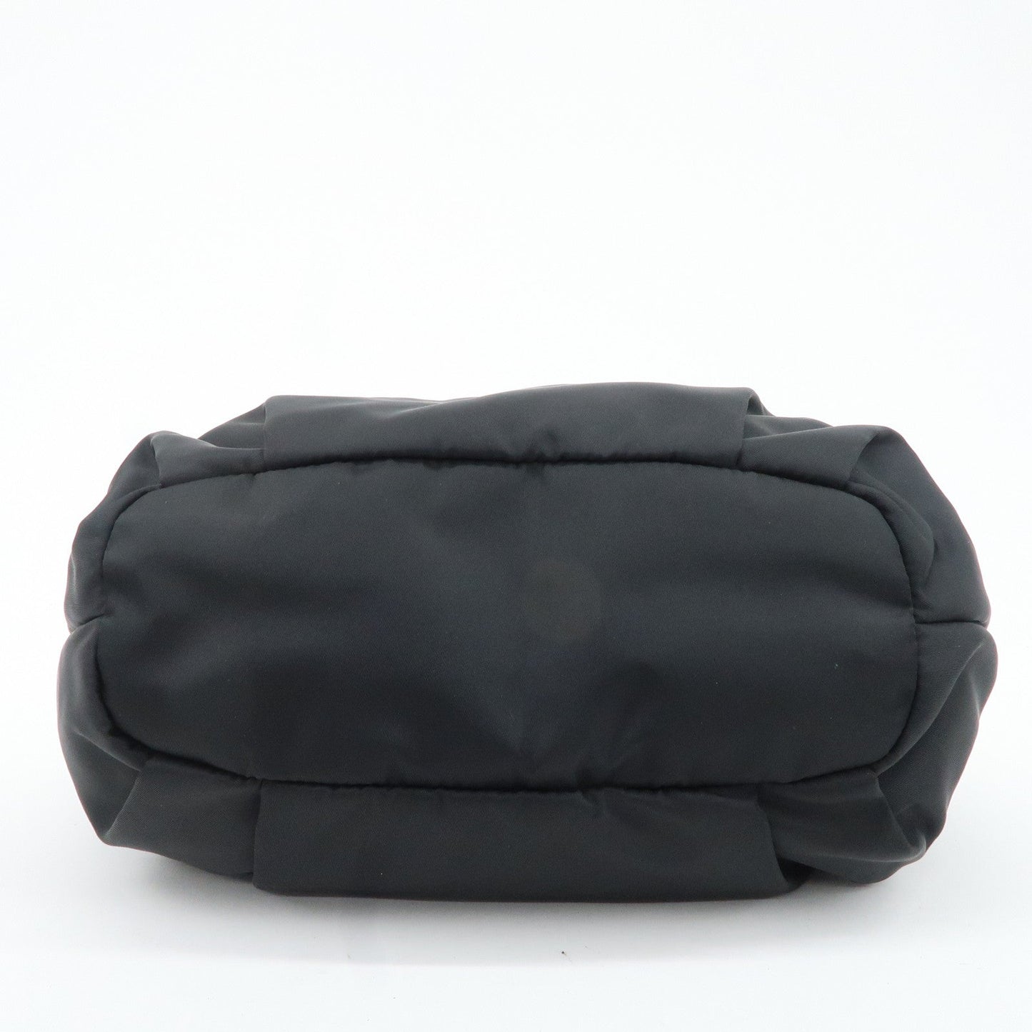 PRADA Nylon Leather Shoulder Bag Black  d