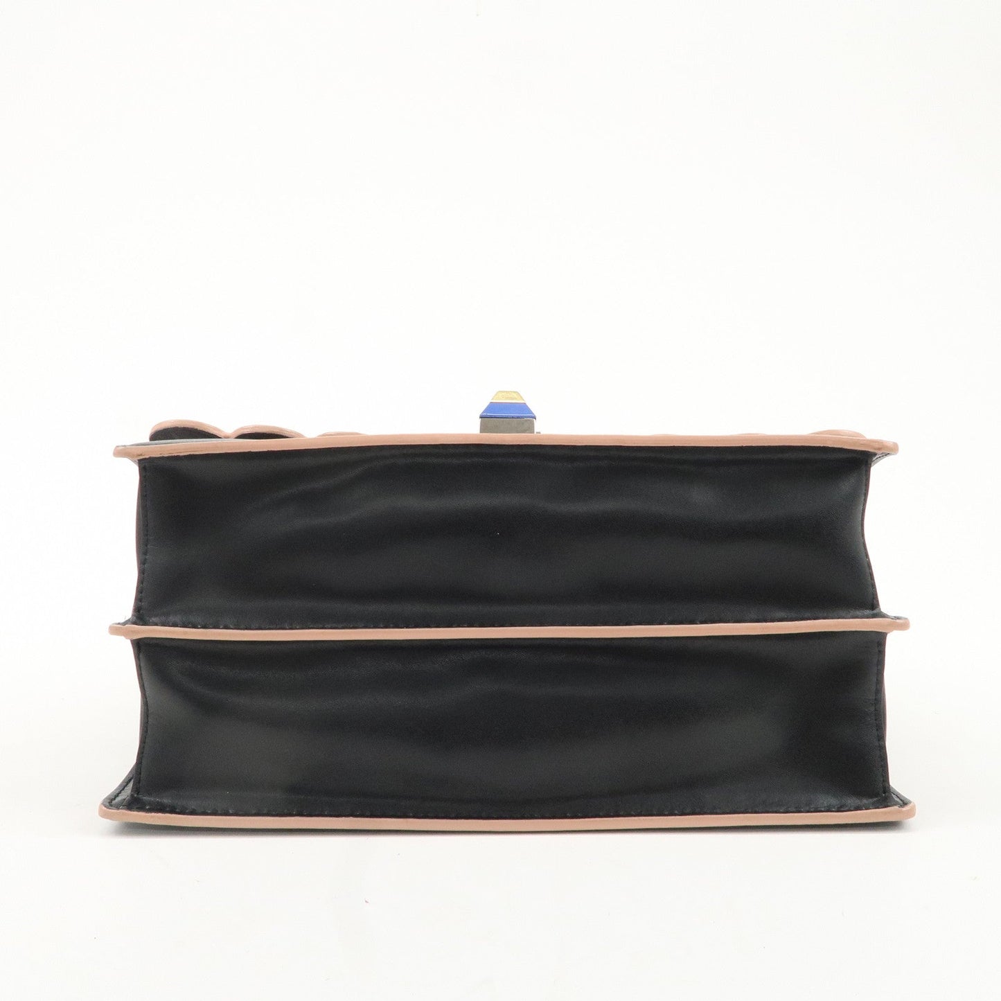 FENDI Zucca Canai Leather 2Way Bag Shoulder Bag Black 8BT283  d