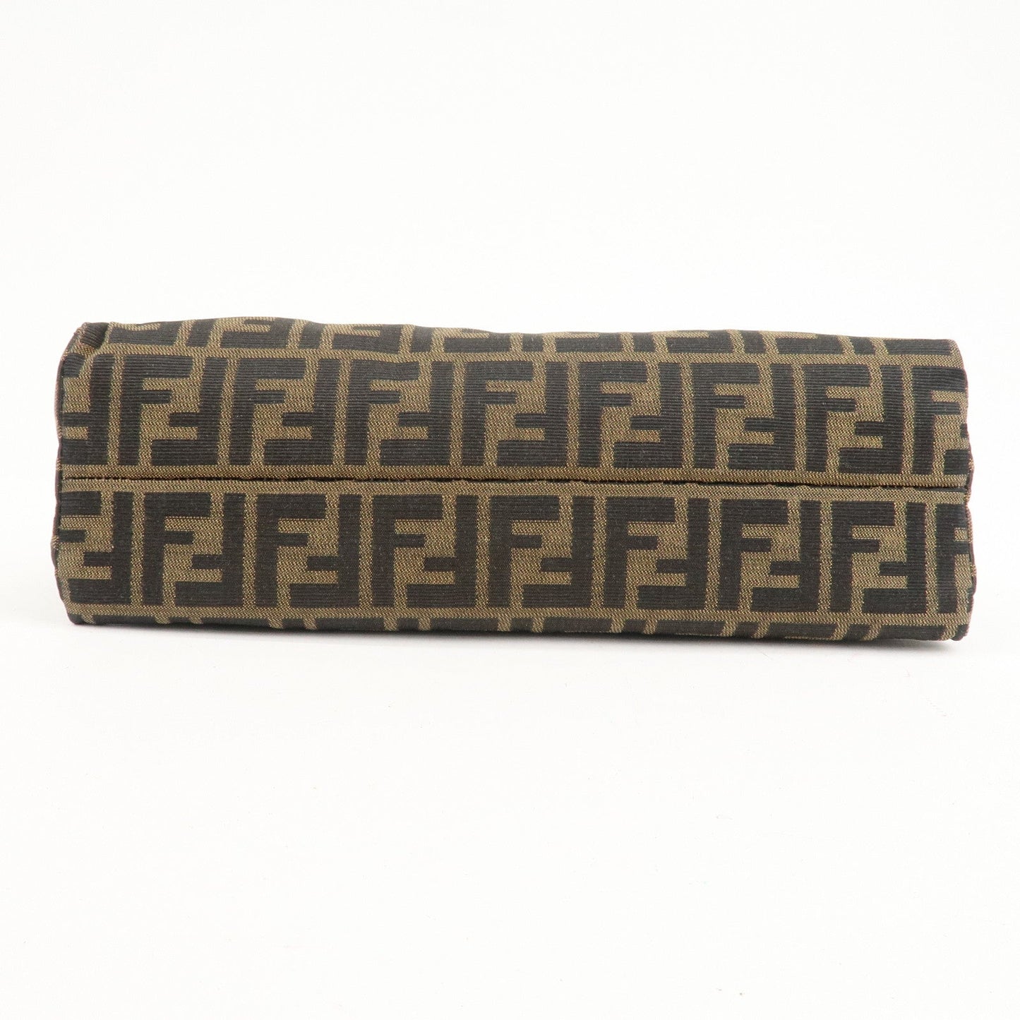 FENDI Zucca Canvas Leather Shoulder Bag Brown Black 9161150001  d