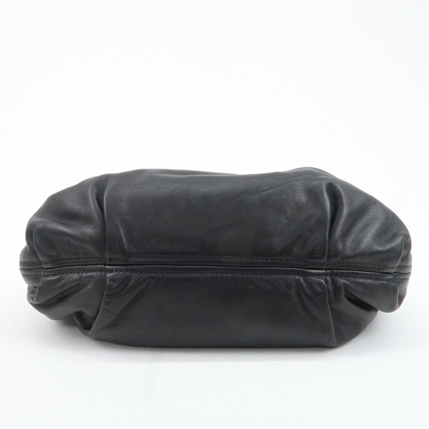 PRADA Soft Calf Leather Shoulder Bag Black BR3795  d