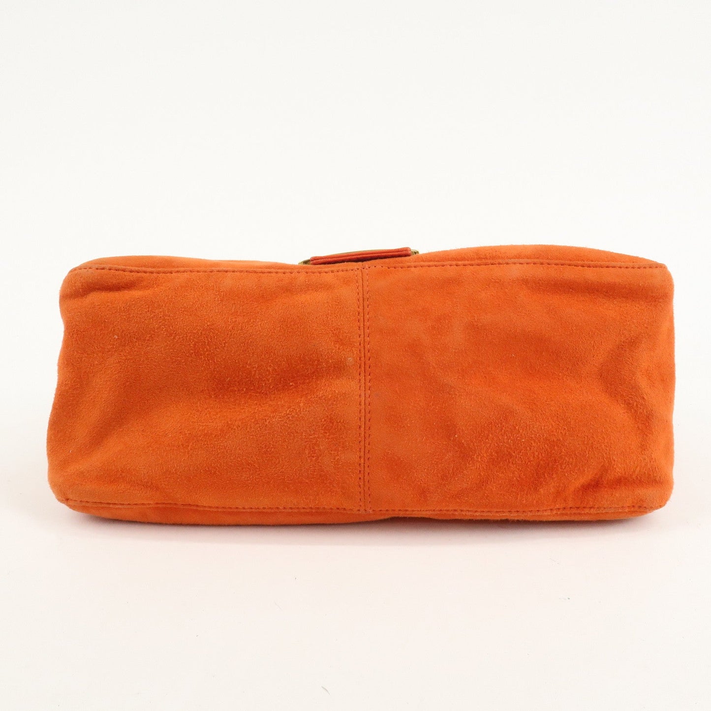 FENDI Mamma Baguette Suede Leather Shoulder Bag Orange 26325  d