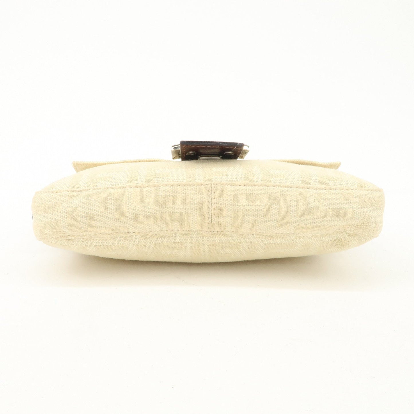 FENDI Zucca Mamma Baguette Canvas Shoulder Bag Beige White 26424  d