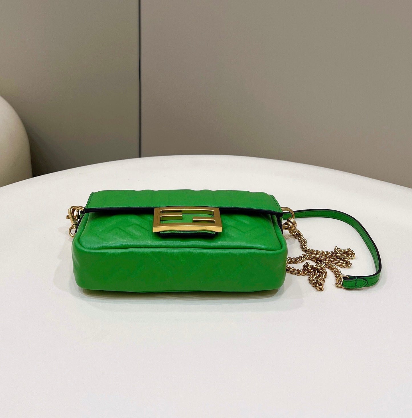Top QualityTop Quality Baguette Green For Women, Women’s Handbags, Shoulder And Crossbody Bags 7.5in/19cm FF 8BS017
