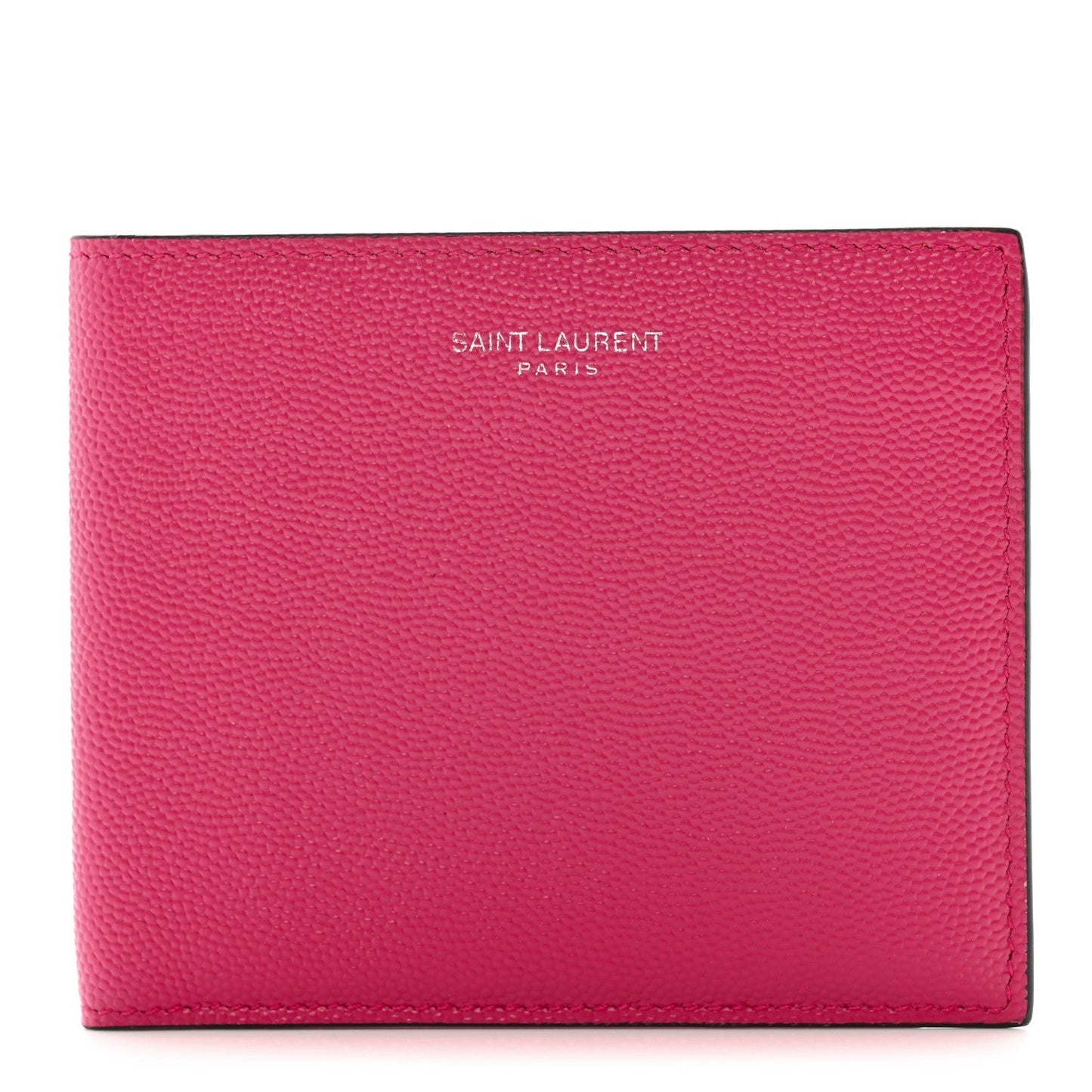 Saint Laurent Grain De Poudre Portefeuille Bi-Fold Wallet Fuchsia