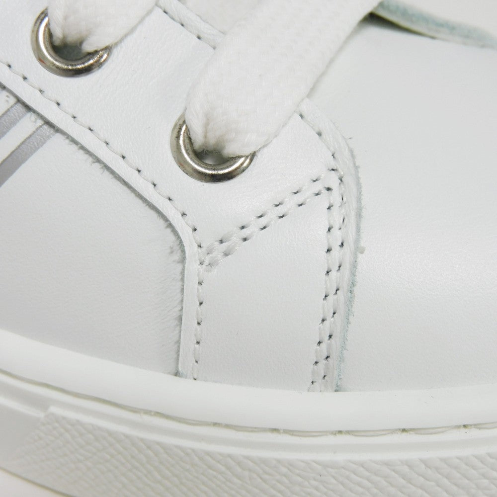HERMES sneakers RG201115Z Calfskin White x silver H mark Avantage Women 35  d