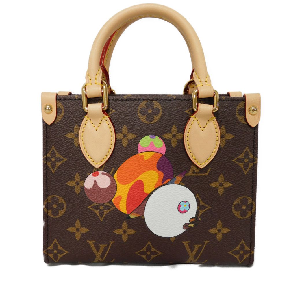 LOUIS VUITTON Tote Bag M13668 Monogram canvas (panda print) x microfiber multicolor Takashi Murakami 2WAY Shoulder Bag RFID Un d Monogram panda LVxTM On-the-Go BB Women