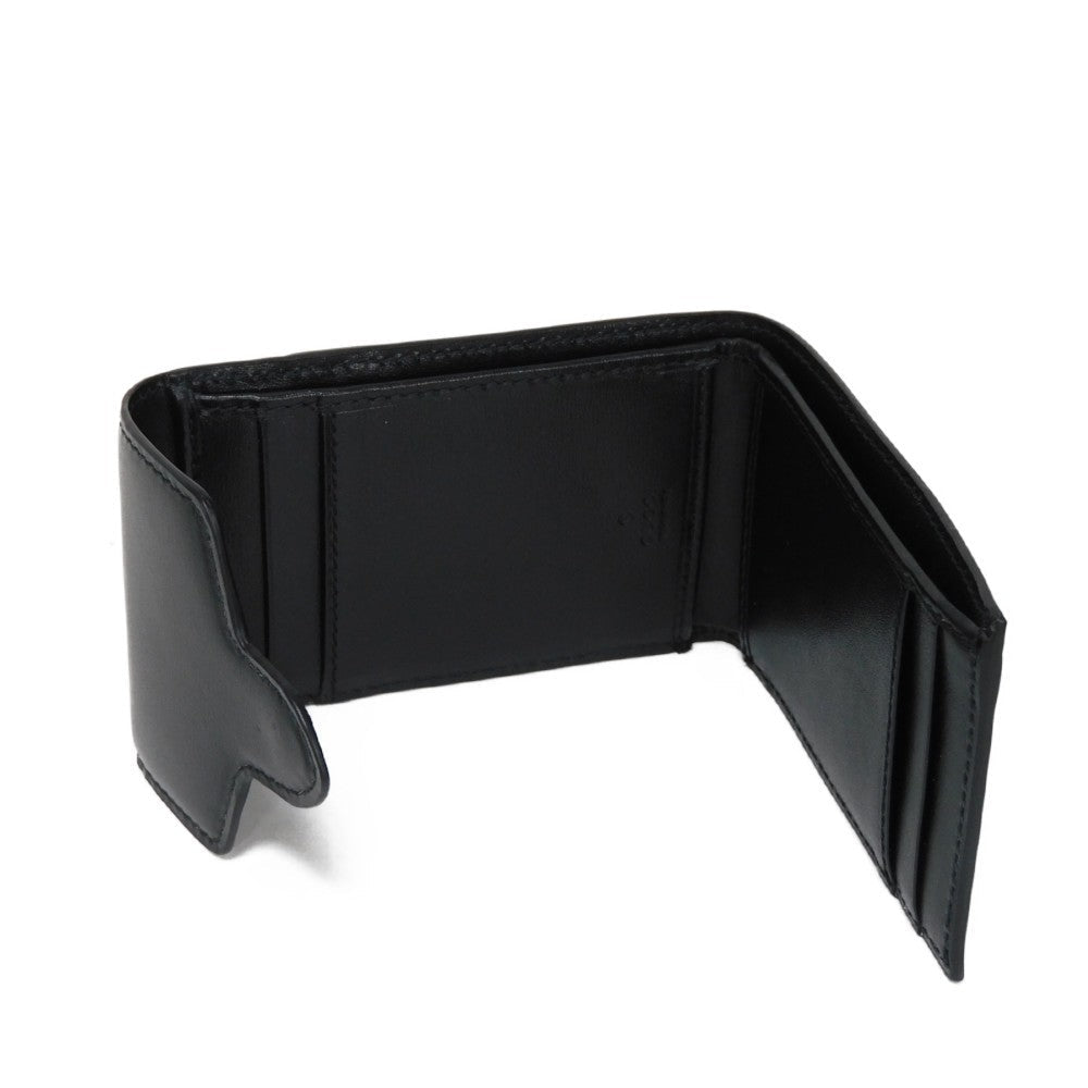 GUCCI Bifold Wallet 658617 0YK0G 1000 Smooth Calfskin Leather black Horsebit 1955 Strap Wallet Women(Unisex)