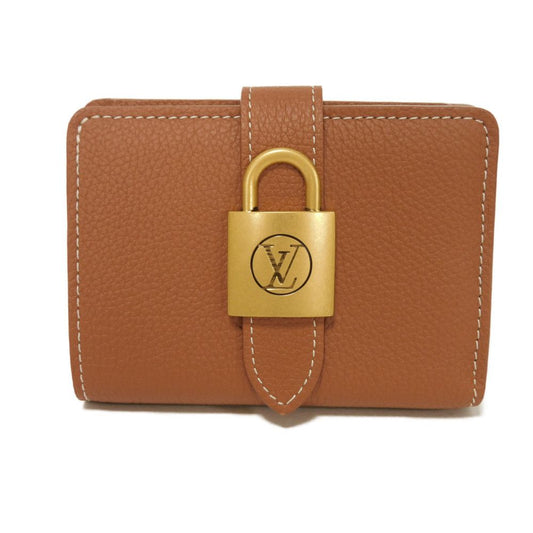 LOUIS VUITTON Bifold Wallet M12148 Calf leather cognac Current Padlock Brown RFID Un d LV circle Portefeuille Lowkey Compact unisex(Unisex)