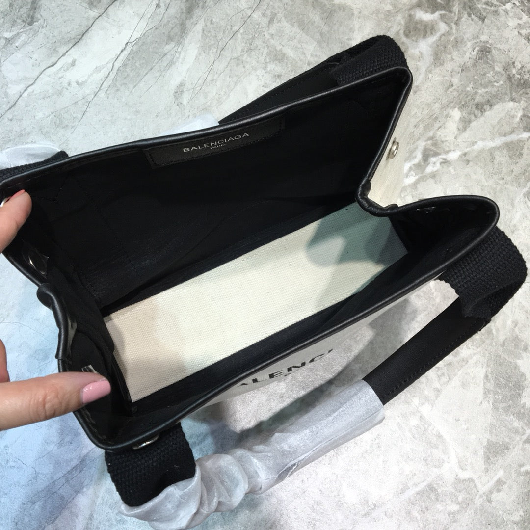Top Quality Navy Small Cabas Tote Bag In Black, For Women,  Bags 18.5in/47cm 3399332HH3N9260