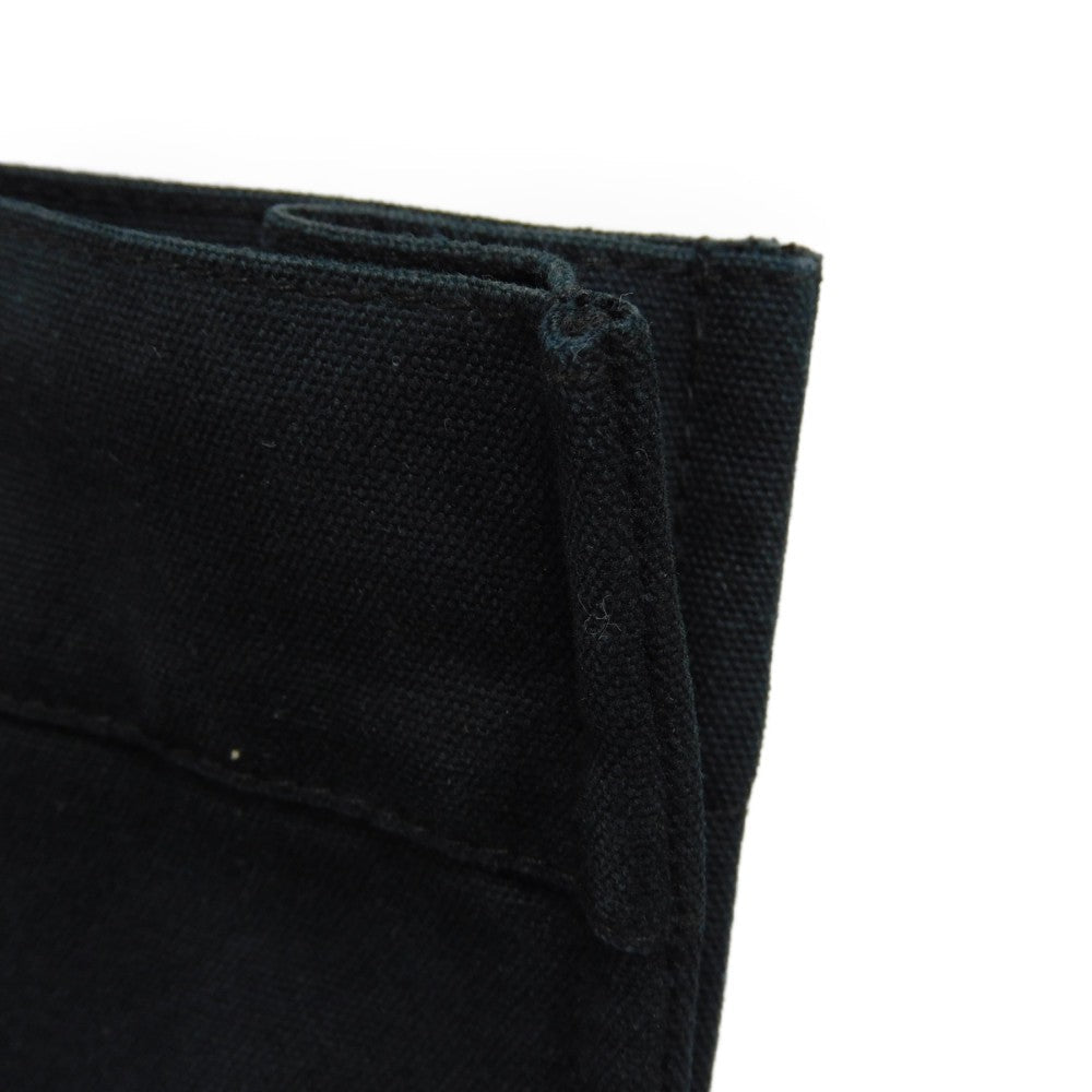HERMES Tote Bag cotton Black x gray Serie button Fool Toe MM mens(Unisex)  d