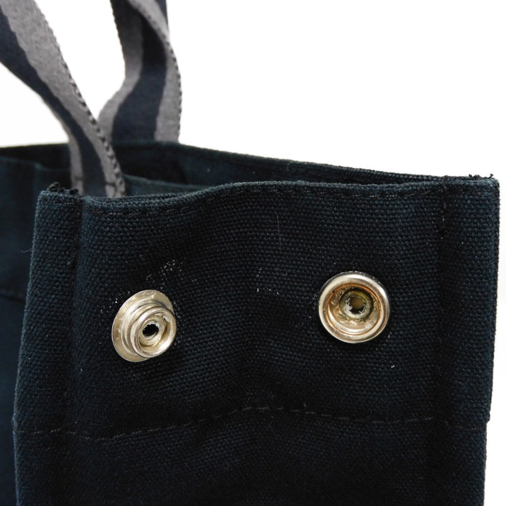 HERMES Tote Bag cotton Black x gray Serie button Fool Toe MM mens(Unisex)  d
