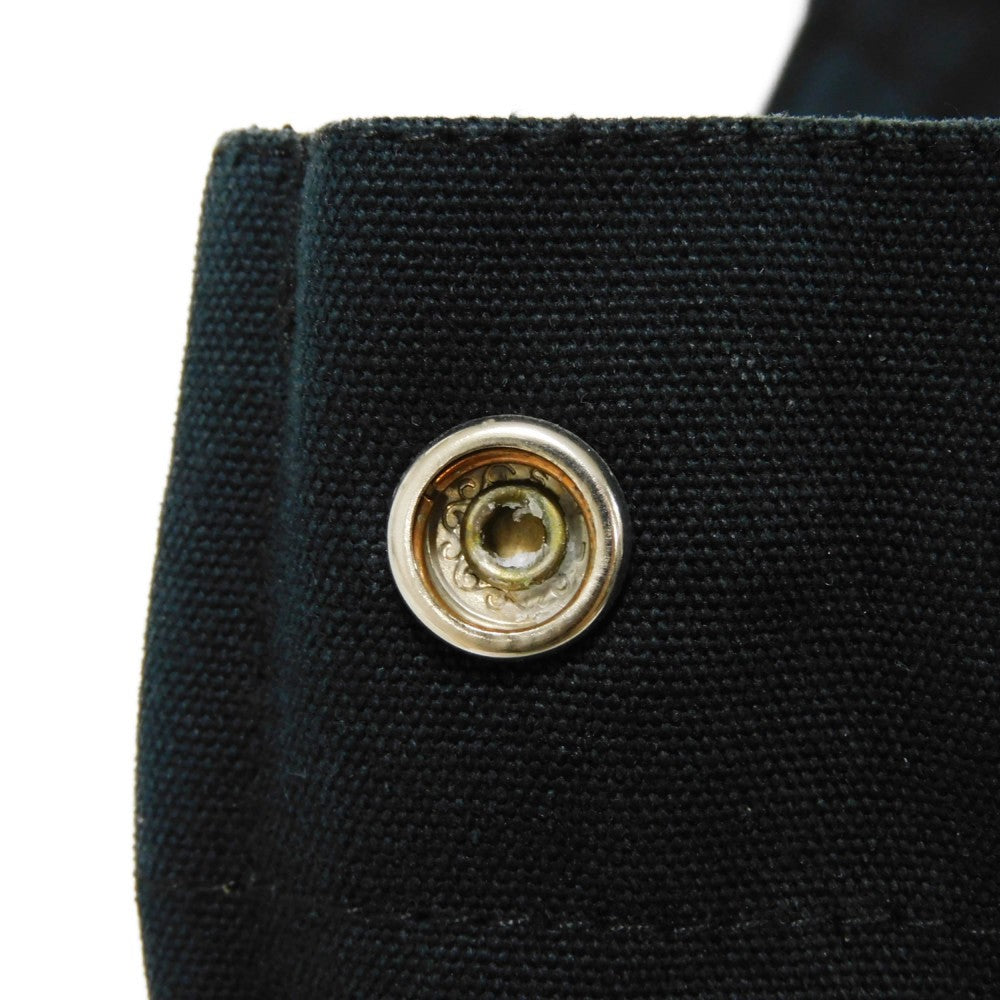 HERMES Tote Bag cotton Black x gray Serie button Fool Toe MM mens(Unisex)  d