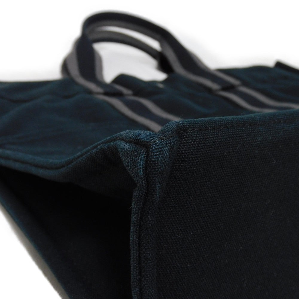 HERMES Tote Bag cotton Black x gray Serie button Fool Toe MM mens(Unisex)  d