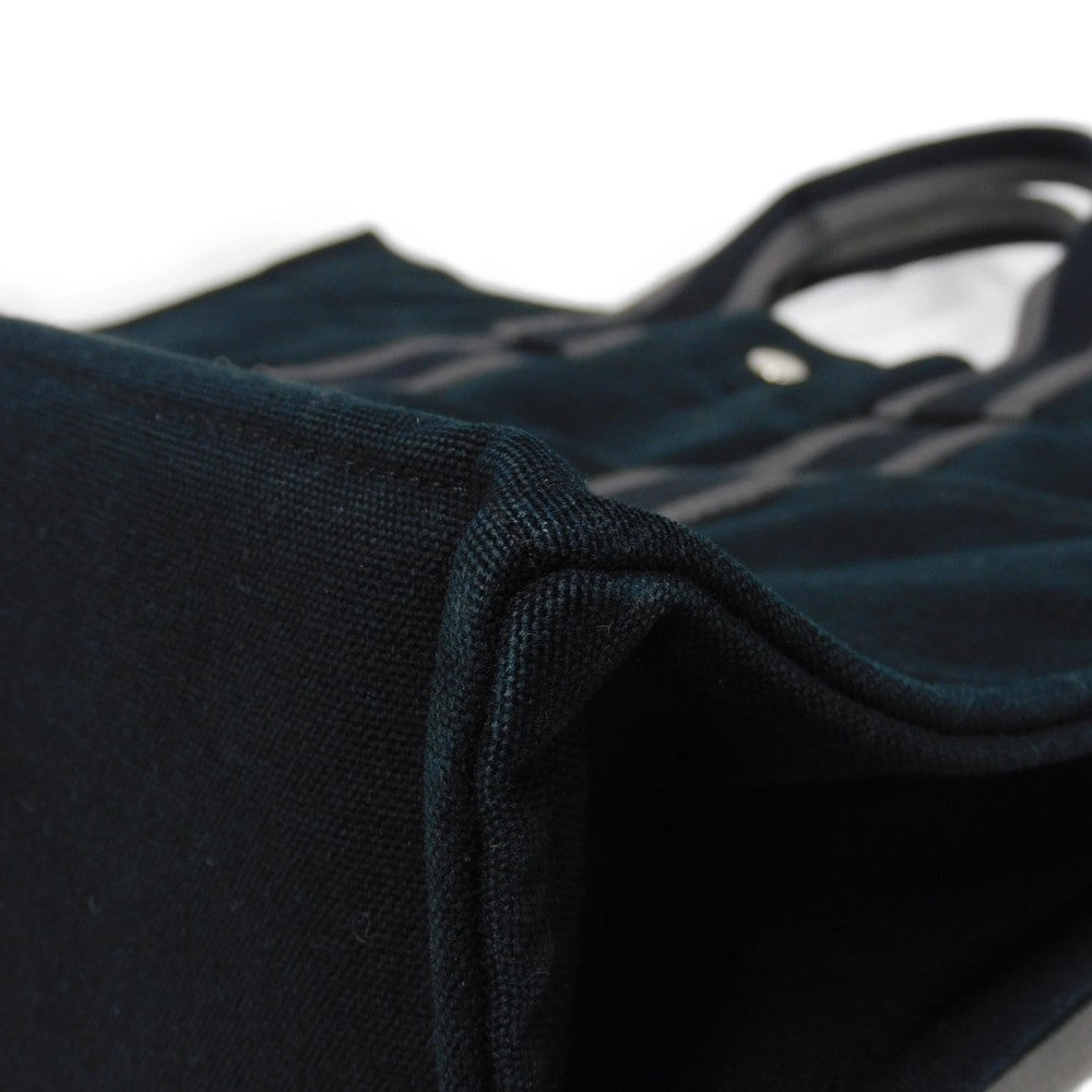HERMES Tote Bag cotton Black x gray Serie button Fool Toe MM mens(Unisex)  d