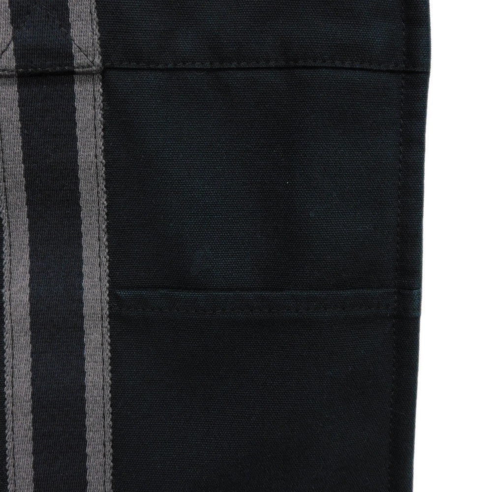 HERMES Tote Bag cotton Black x gray Serie button Fool Toe MM mens(Unisex)  d
