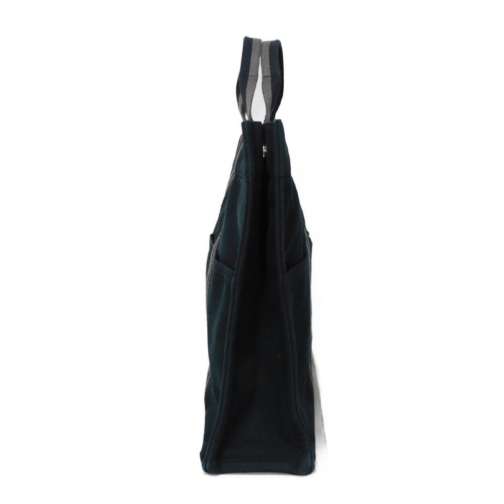 HERMES Tote Bag cotton Black x gray Serie button Fool Toe MM mens(Unisex)  d