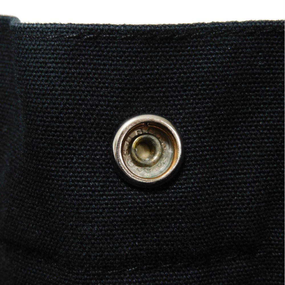 HERMES Tote Bag cotton Black x gray Serie button Fool Toe MM mens(Unisex)  d