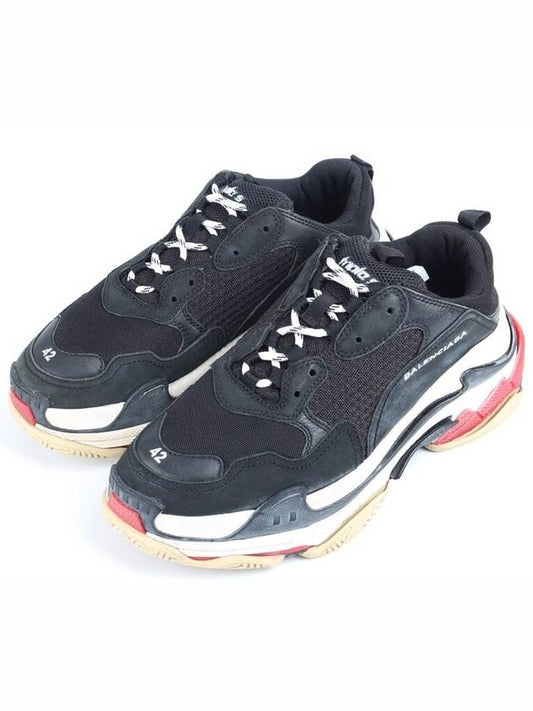 Luxury Balenciaga Trending 2025 Triple S black red sneakers 41 5 265