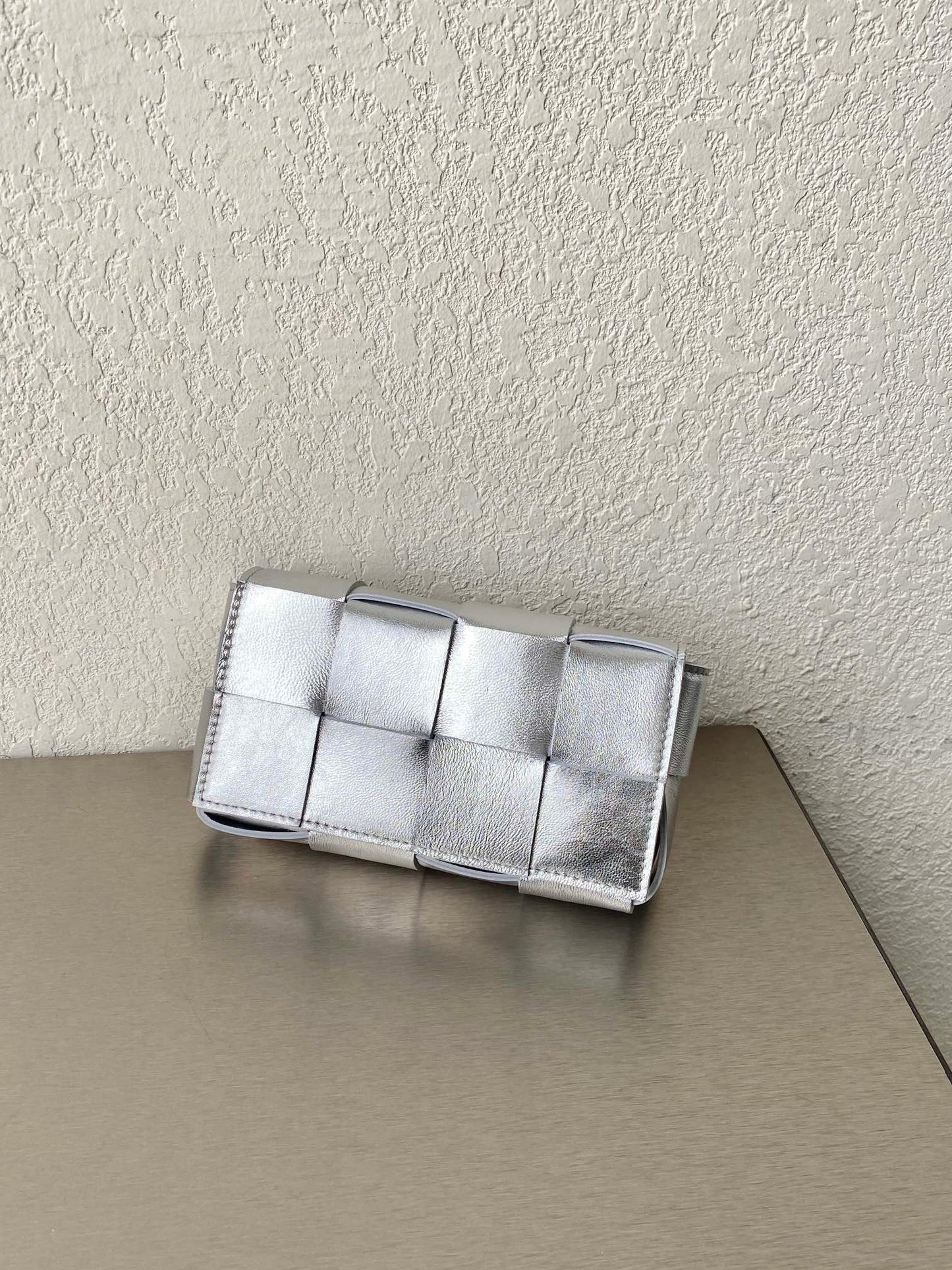 Top Quality Mini Cassette Crossbody Bag Silver, For Women, Bags 6.9in/17.5cm