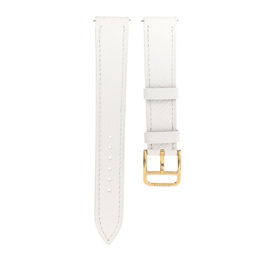 Hermes Epsom Heure H Hour Watch PM Strap White
