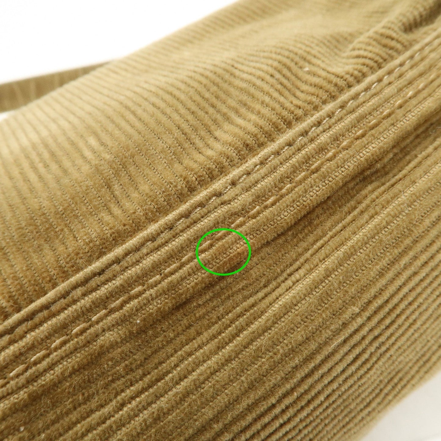 FENDI Mamma Baguette Corduroy Shoulder Bag Khaki 26725  d