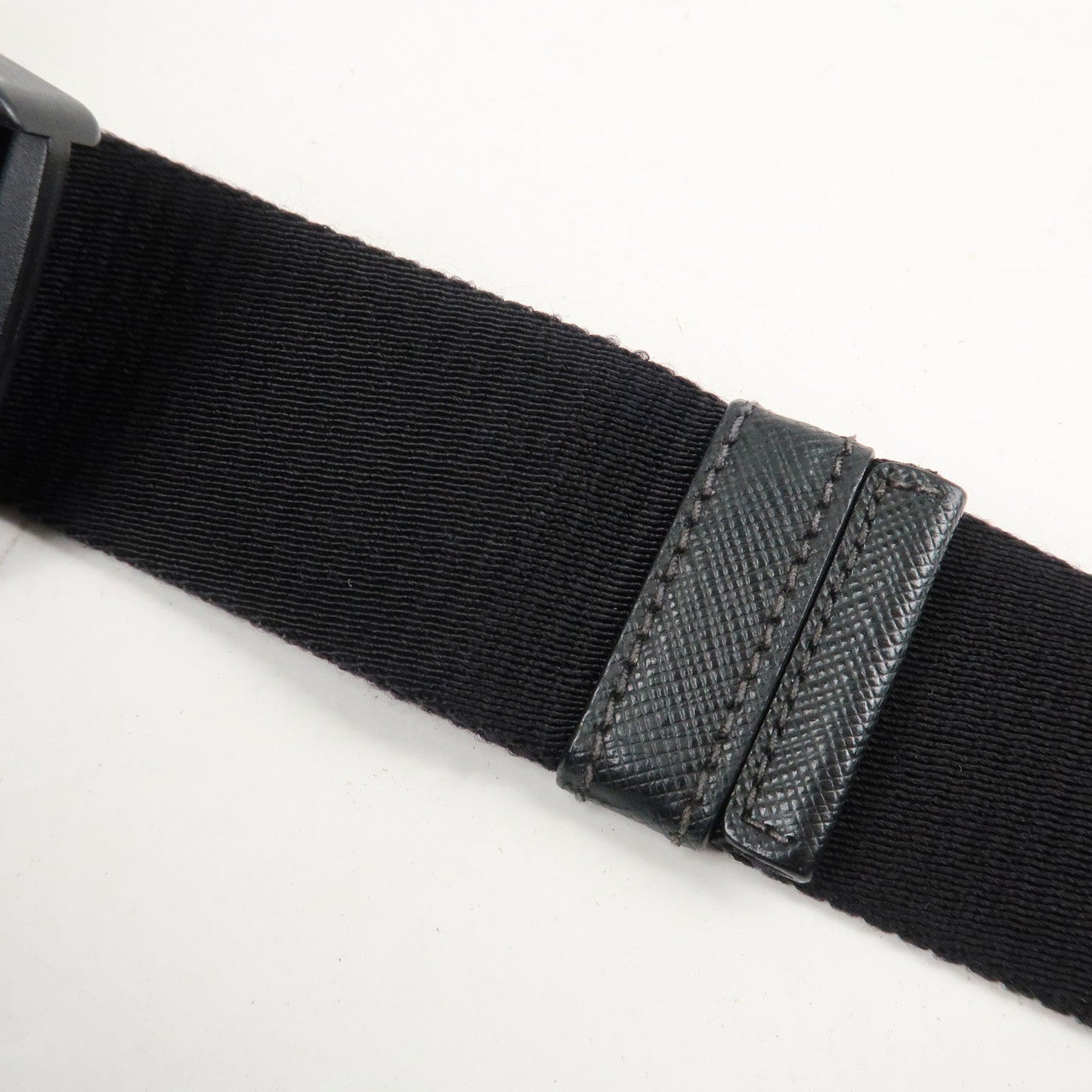 PRADA Logo Nylon Leather Waist Bag Crossbody Bag Black  d