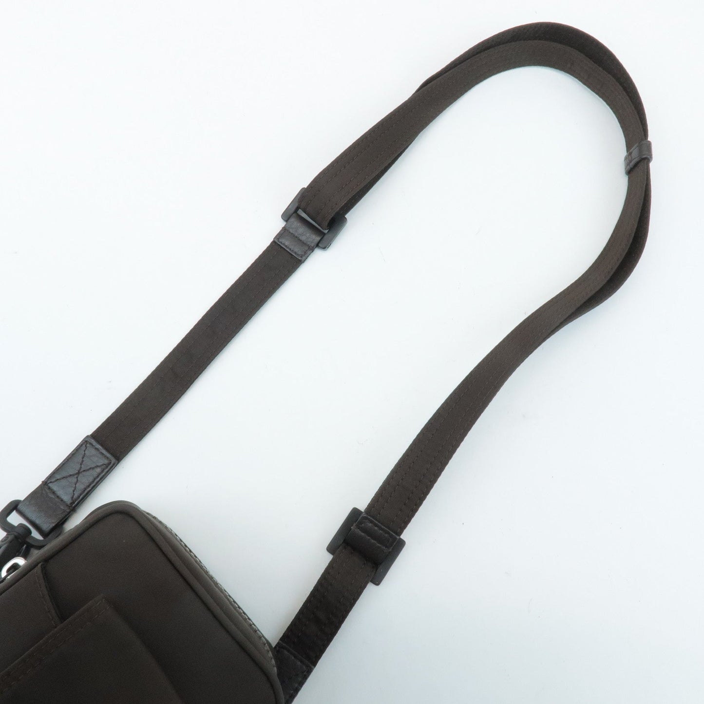 FENDI Nylon Leather Shoulder Bag Phone Pouch Khaki 7AS056  d