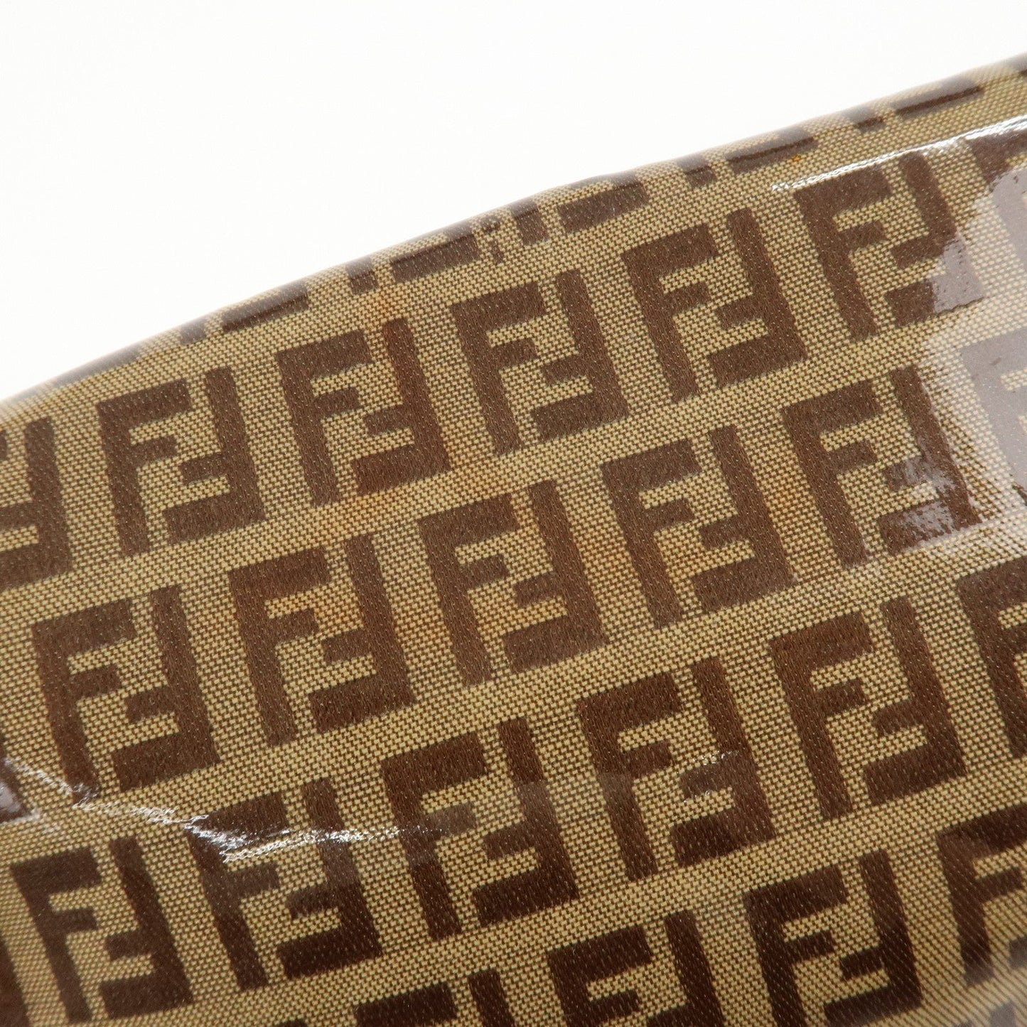 FENDI Mamma Baguette Zucchino PVC Leather Shoulder Bag 26424  d