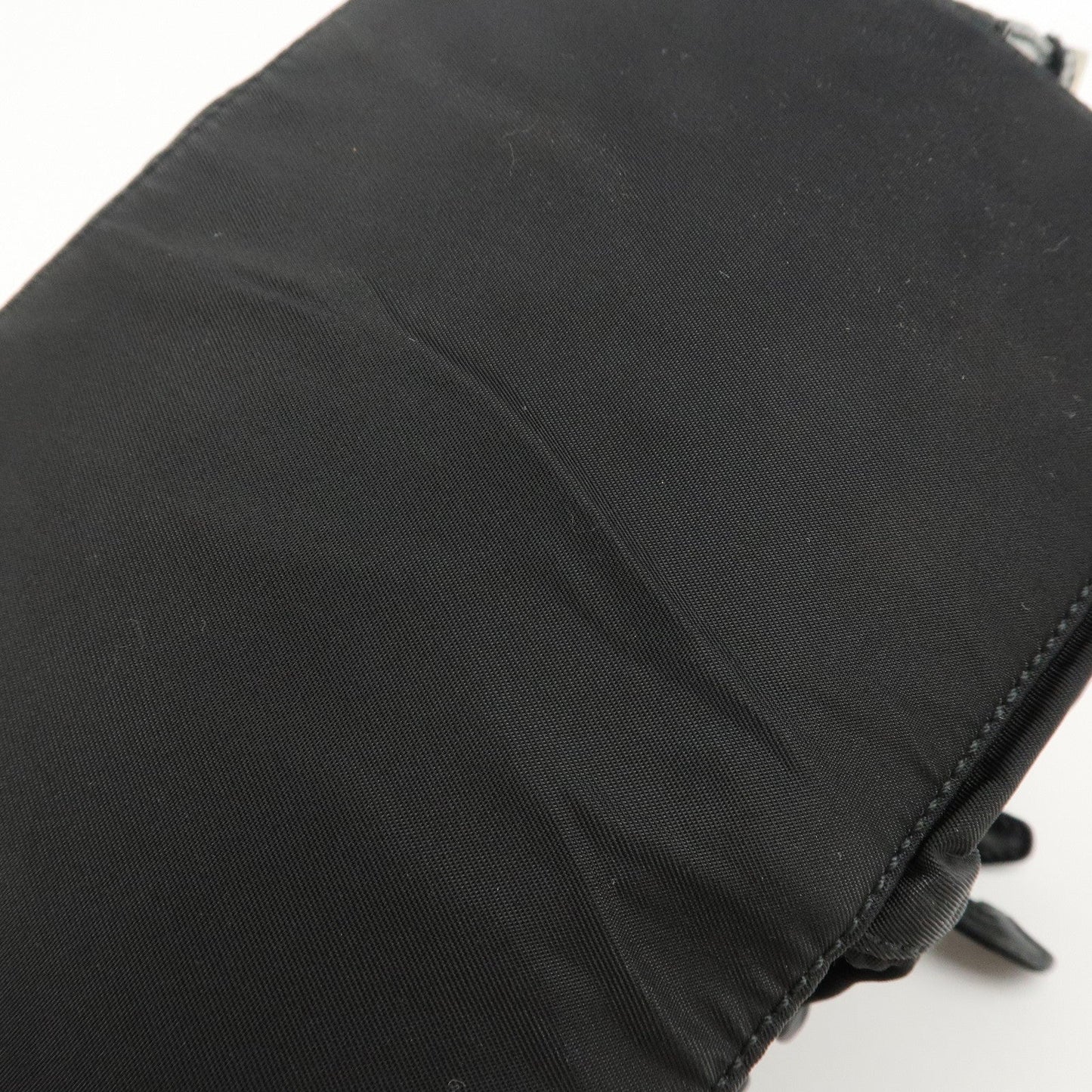 PRADA Triangle Logo Nylon Leather Back Pack Black B5885  d