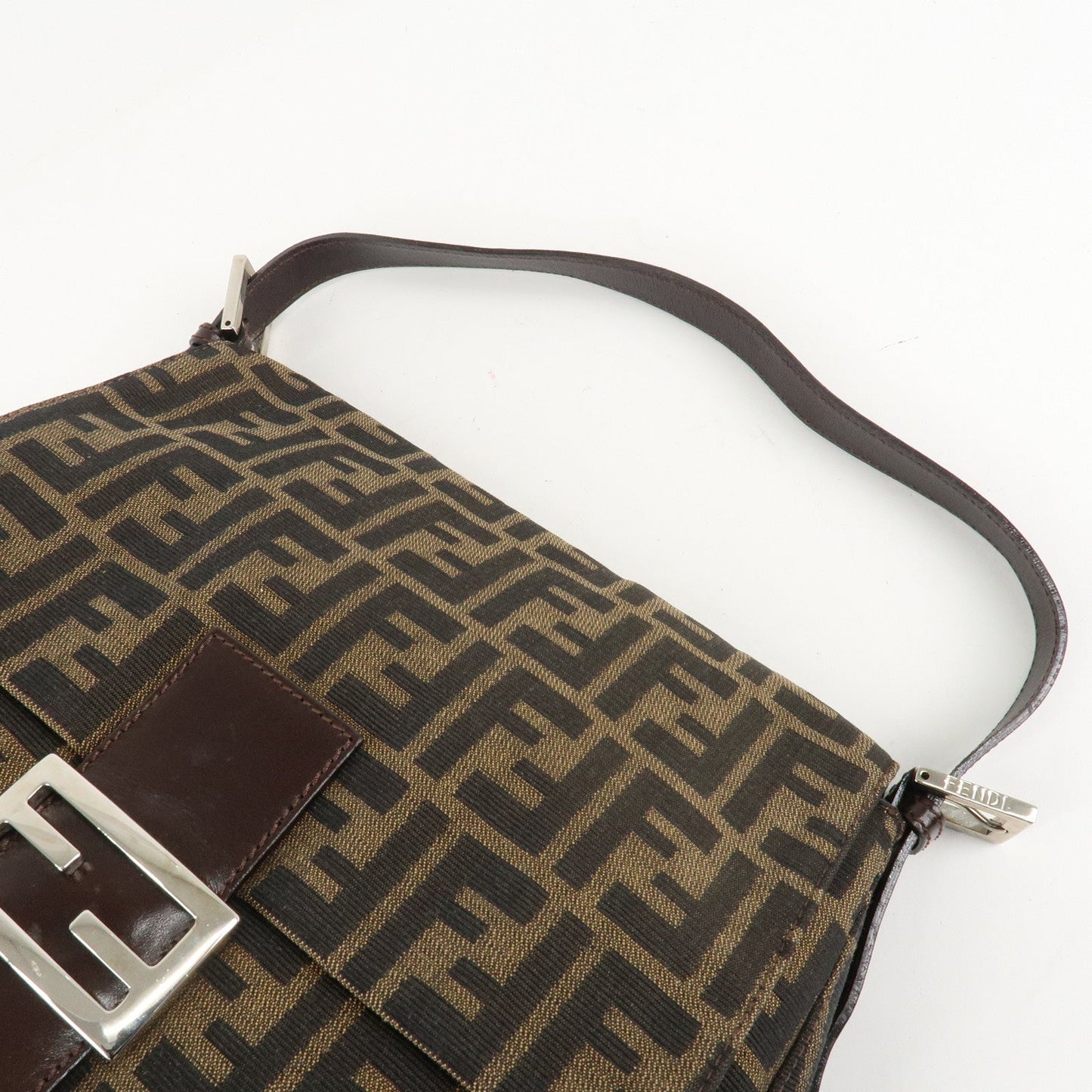 FENDI Zucca Mamma Baguette Vinyl Leather Shoulder Bag 26325  d