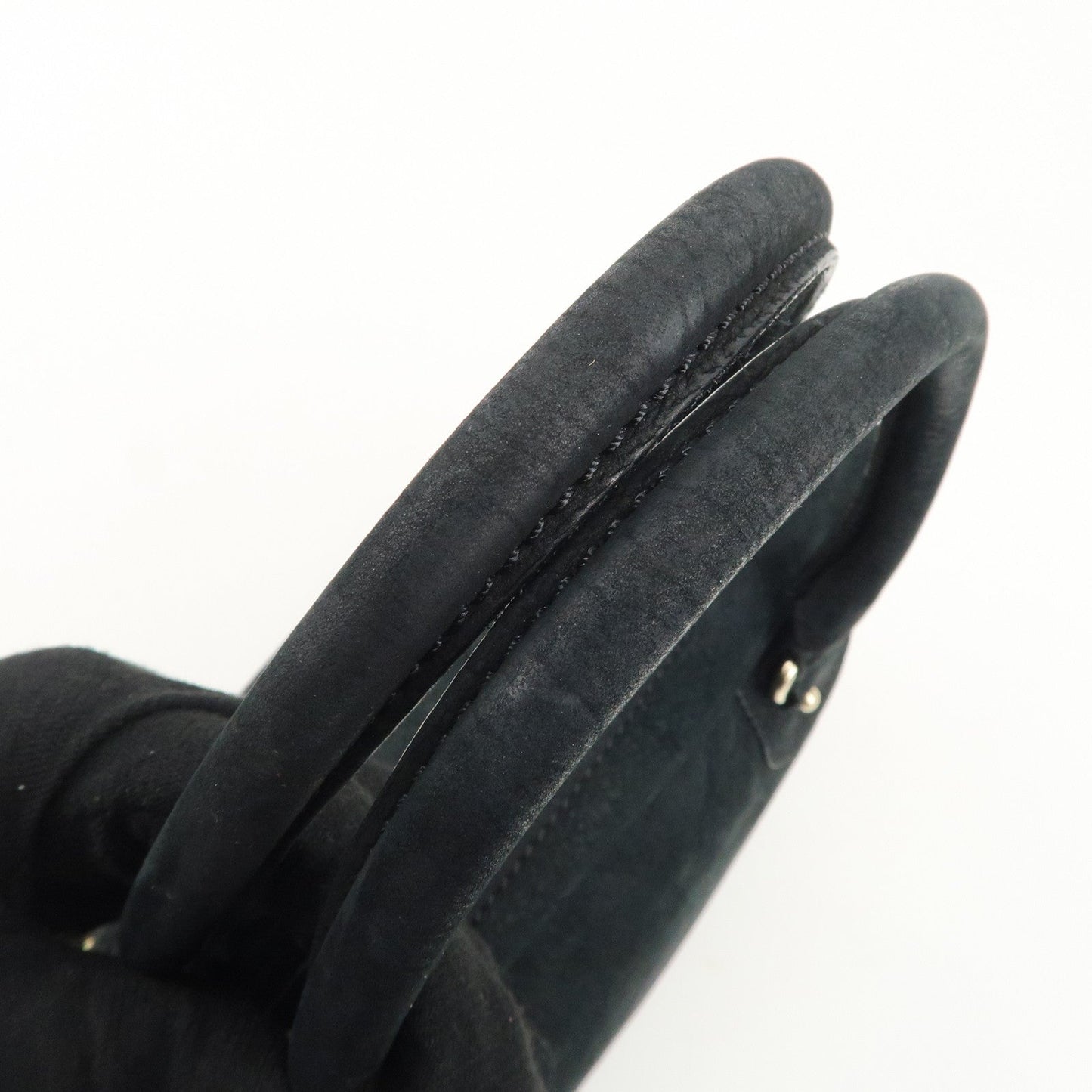FENDI Suede Studs Mini Boston Bag Black 8BL076  d