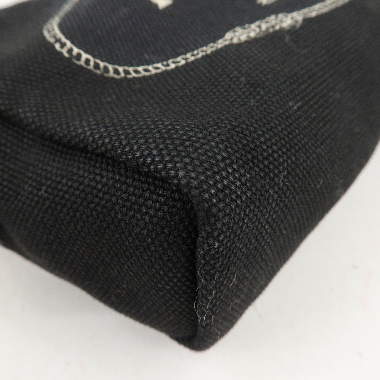 PRADA Canvas Pouch Cosmetic Pouch Black  d