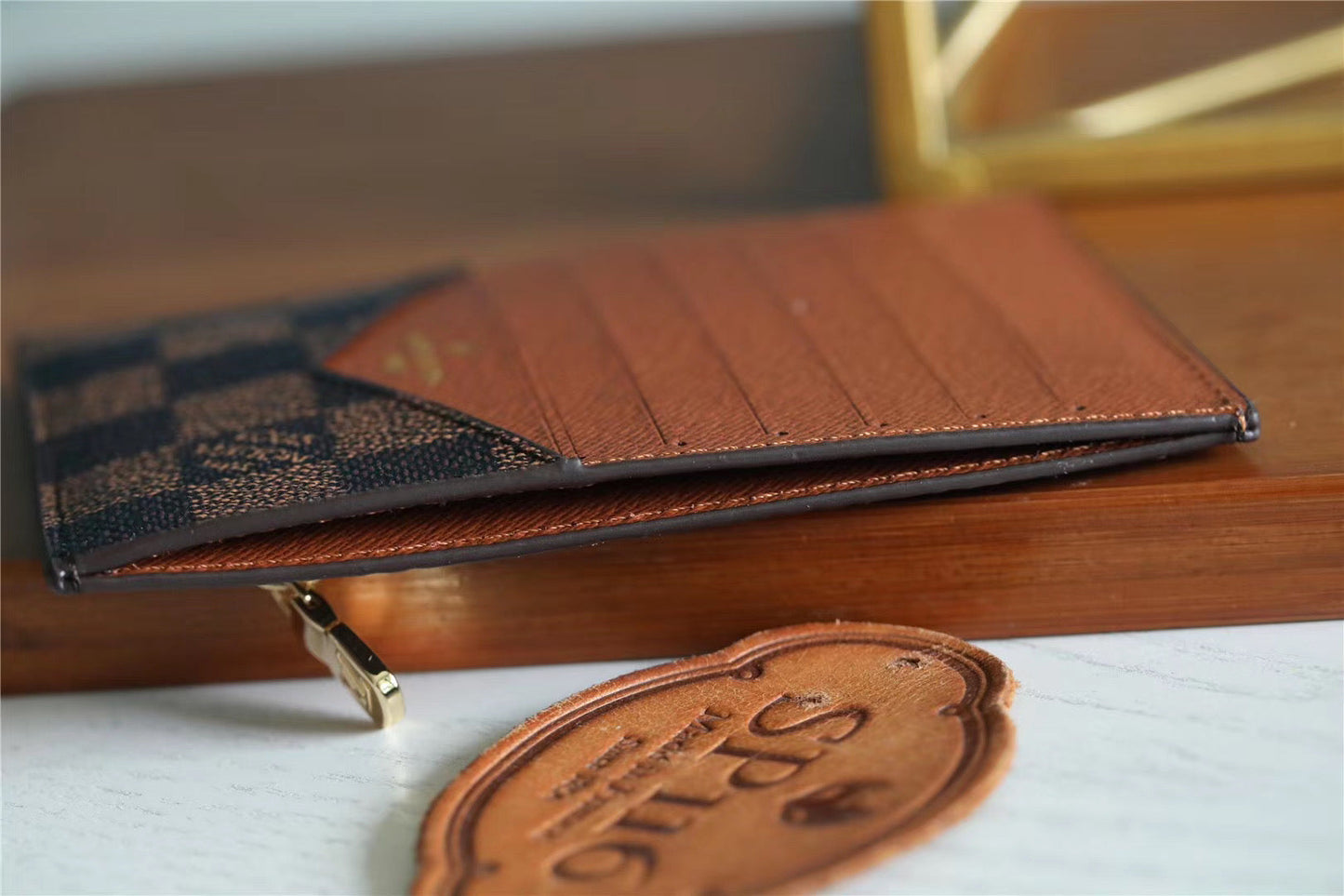 Top Quality ID Card Holder Damier Graphite Canvas Brown For Men, Wallet 13cm Top Quality N60378