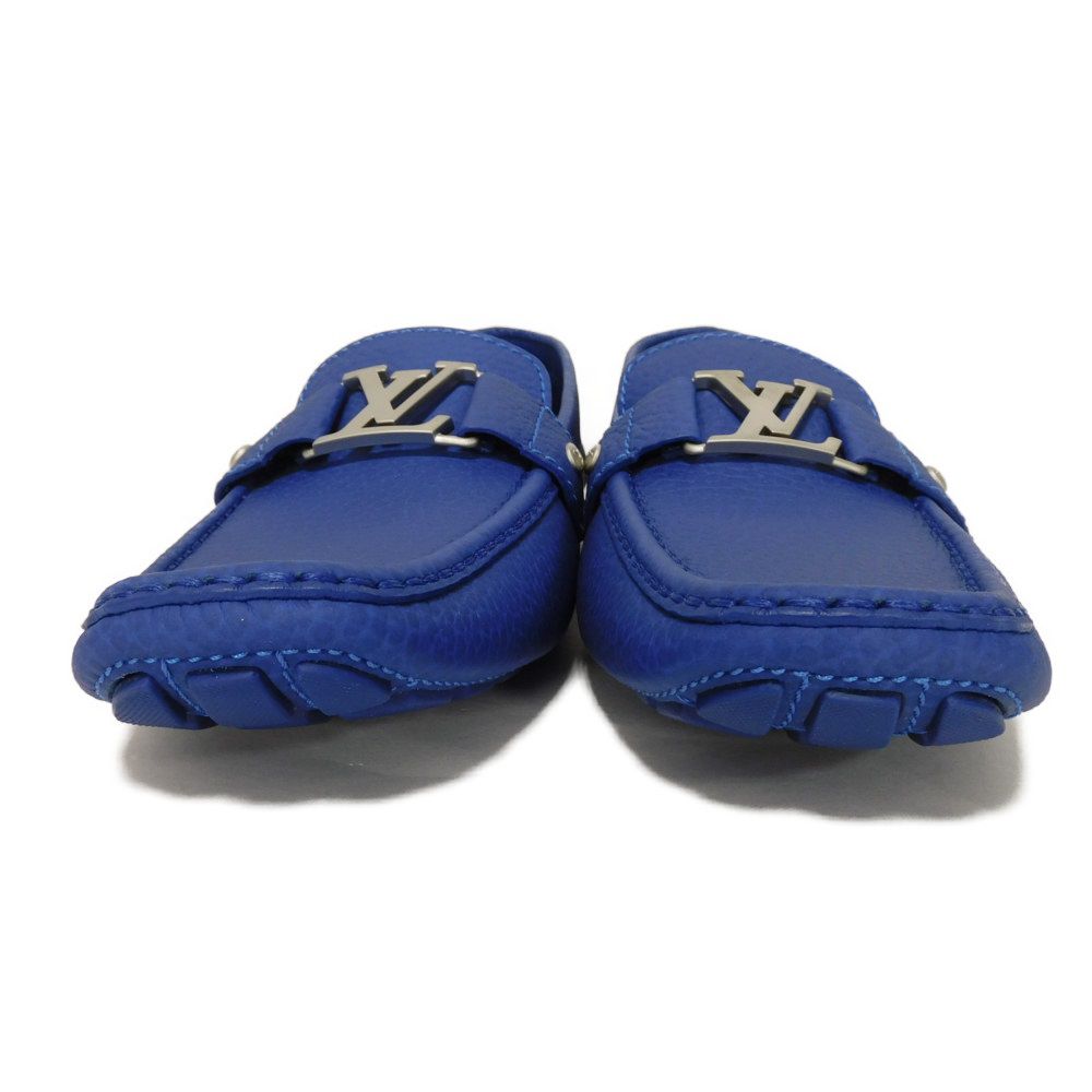 LOUIS VUITTON loafers 1A0RSC Taurillon Clemence leather (embossed) cobalt LV logo Monte Carlo Line 8 1/2