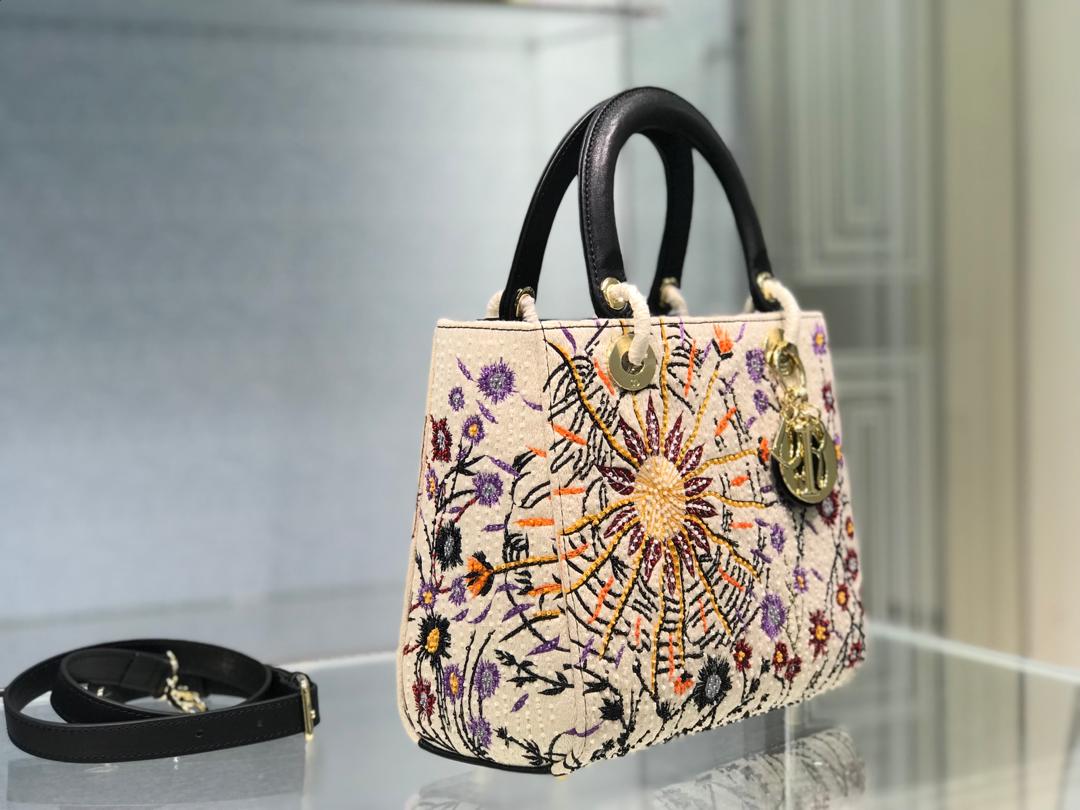 Top Quality MeTop Qualityum Lady JarTop Qualityn De MiTop Quality Bag Multicolor Beige For Women 9.5in/24cm CD