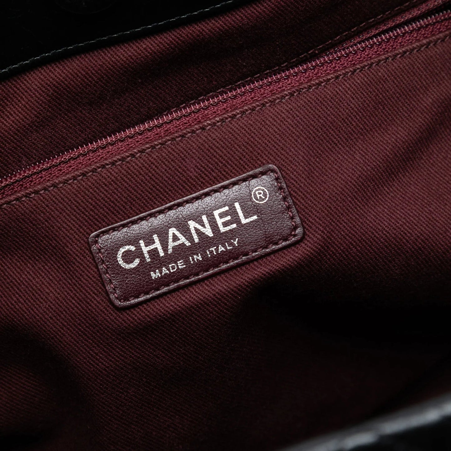 Black Chanel Large Quilted Glazed Calfskin Duo Color Tote