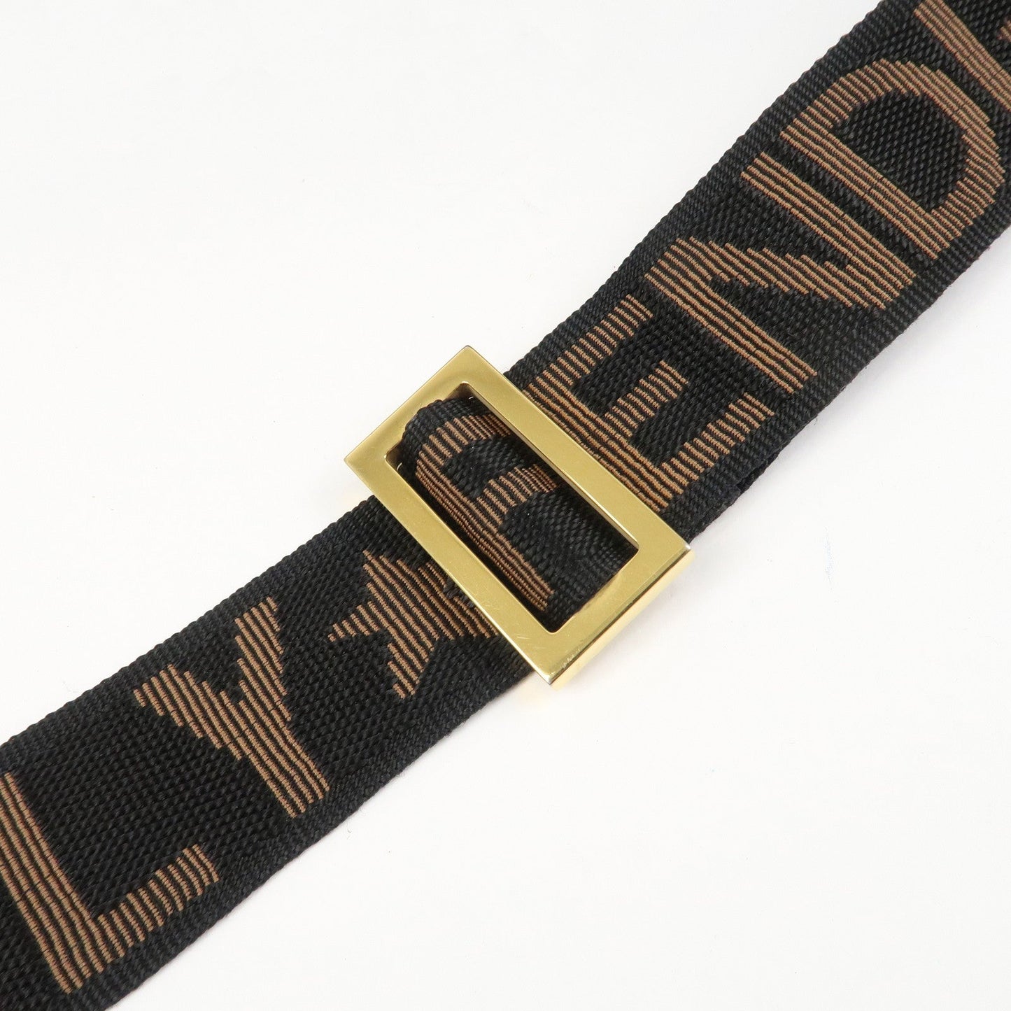 FENDI Nylon Canvas Leather Shoulder Bag Hand Bag Black Brown  d