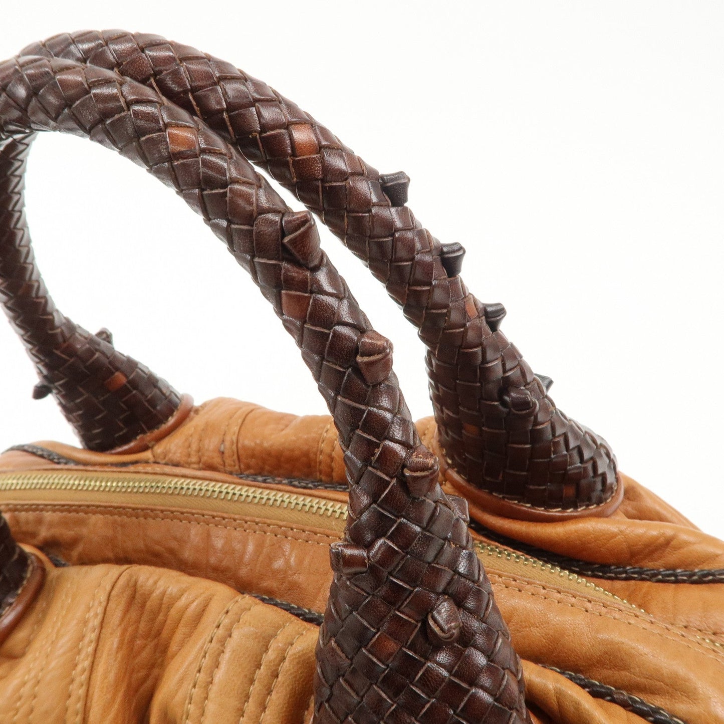 FENDI Leather Mini Spy Bag Hand Bag Brown Dark Brown 8BL078  d