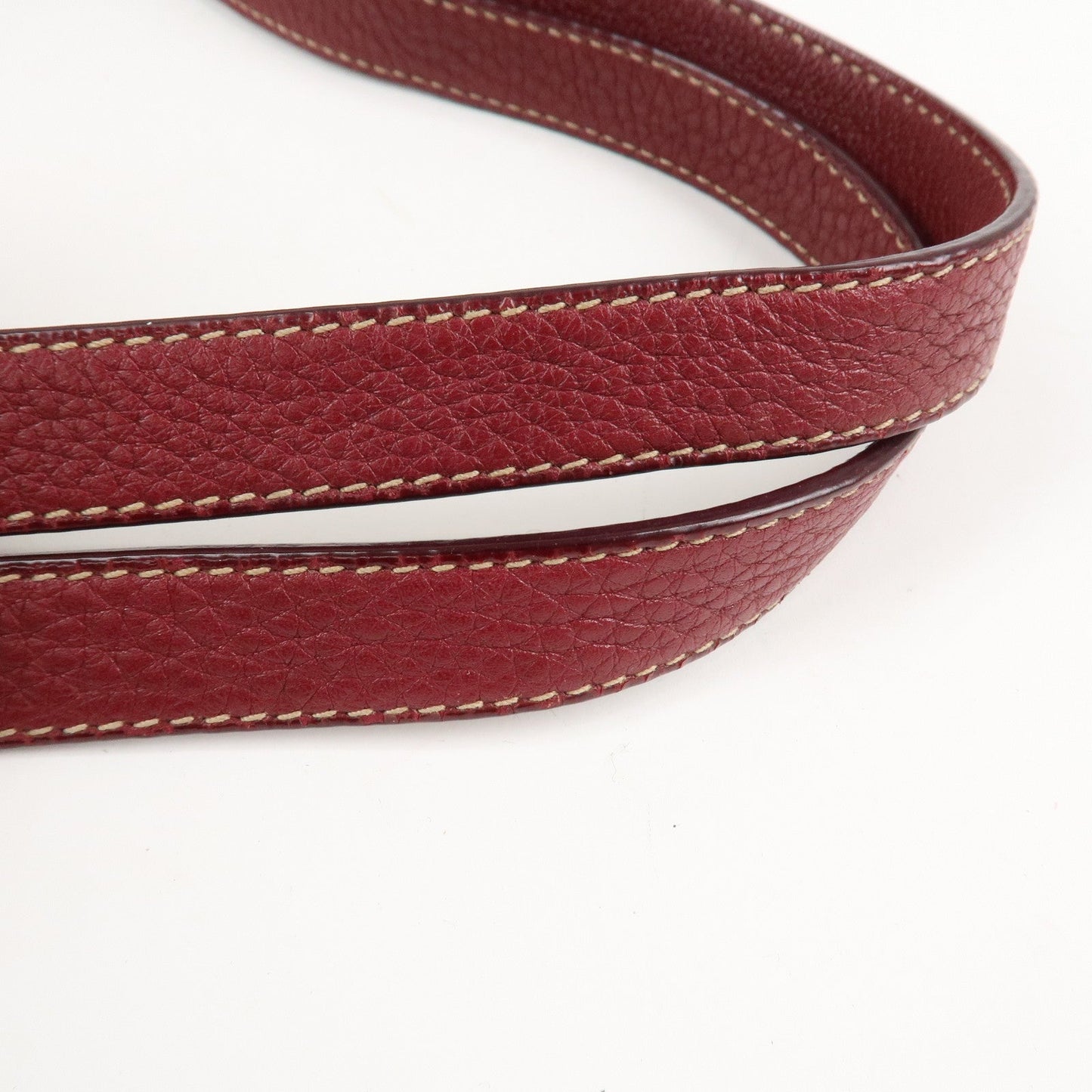 PRADA Logo Nylon Leather Tote Bag Shoulder Bag Dark Red BR4634  d