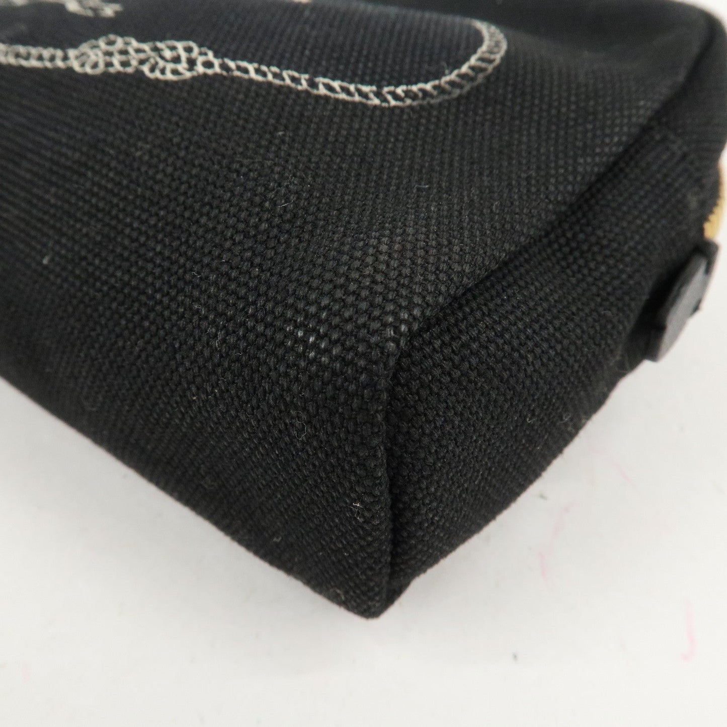 PRADA Canvas Pouch Cosmetic Pouch Black  d