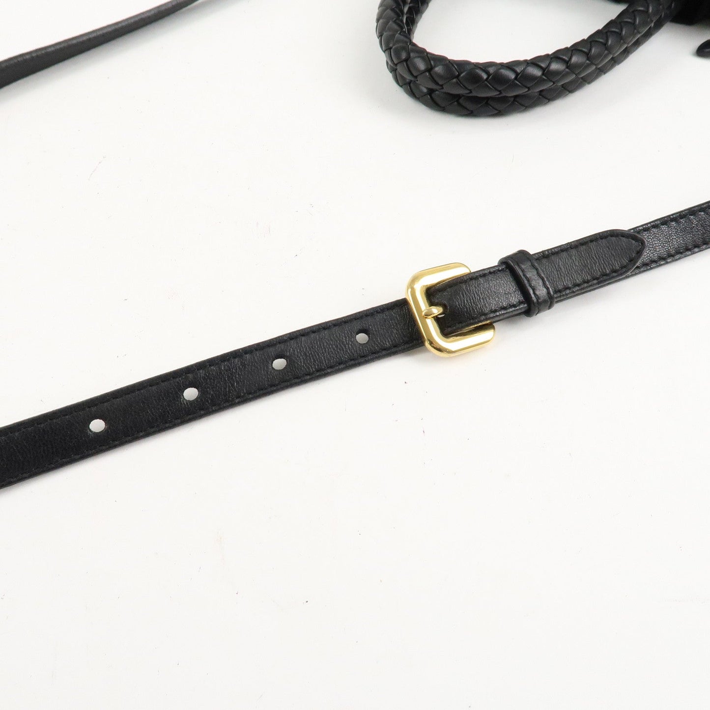 PRADA Nylon Leather Ribbon 2Way Shoulder Bag Black BN1631  d