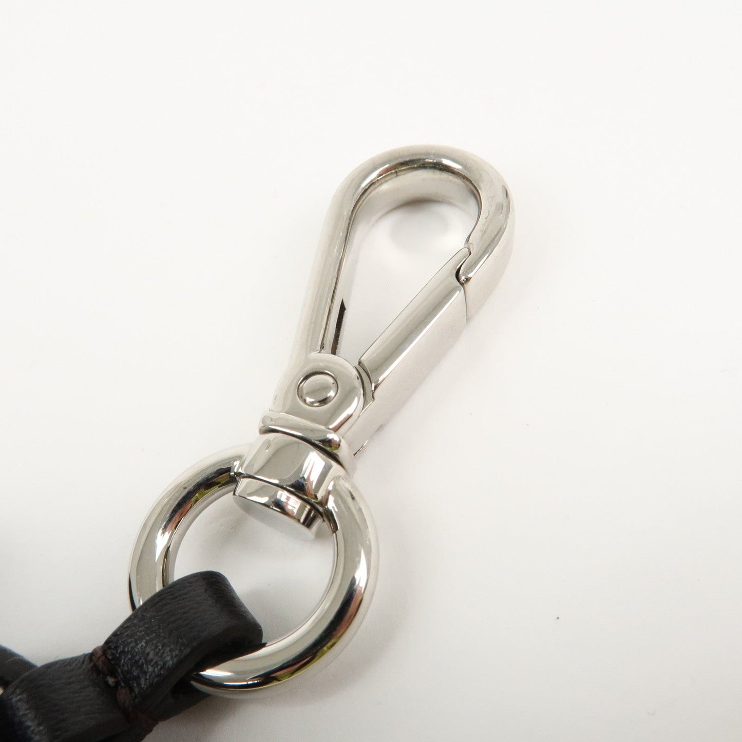 FENDI Pony Hair Leather Pico Baguette Charm Brown 7AS133  d