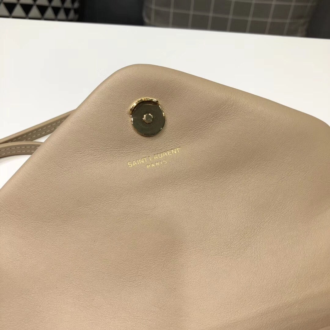 Top Quality Loulou Mini Shoulder Bag Beige For Women 7in/18cm YSL