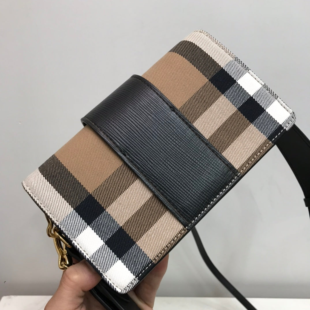 Top Quality Small Bridle Ho Check And Buckle Crossbody Black For Women, Bags 7.8in/20cm