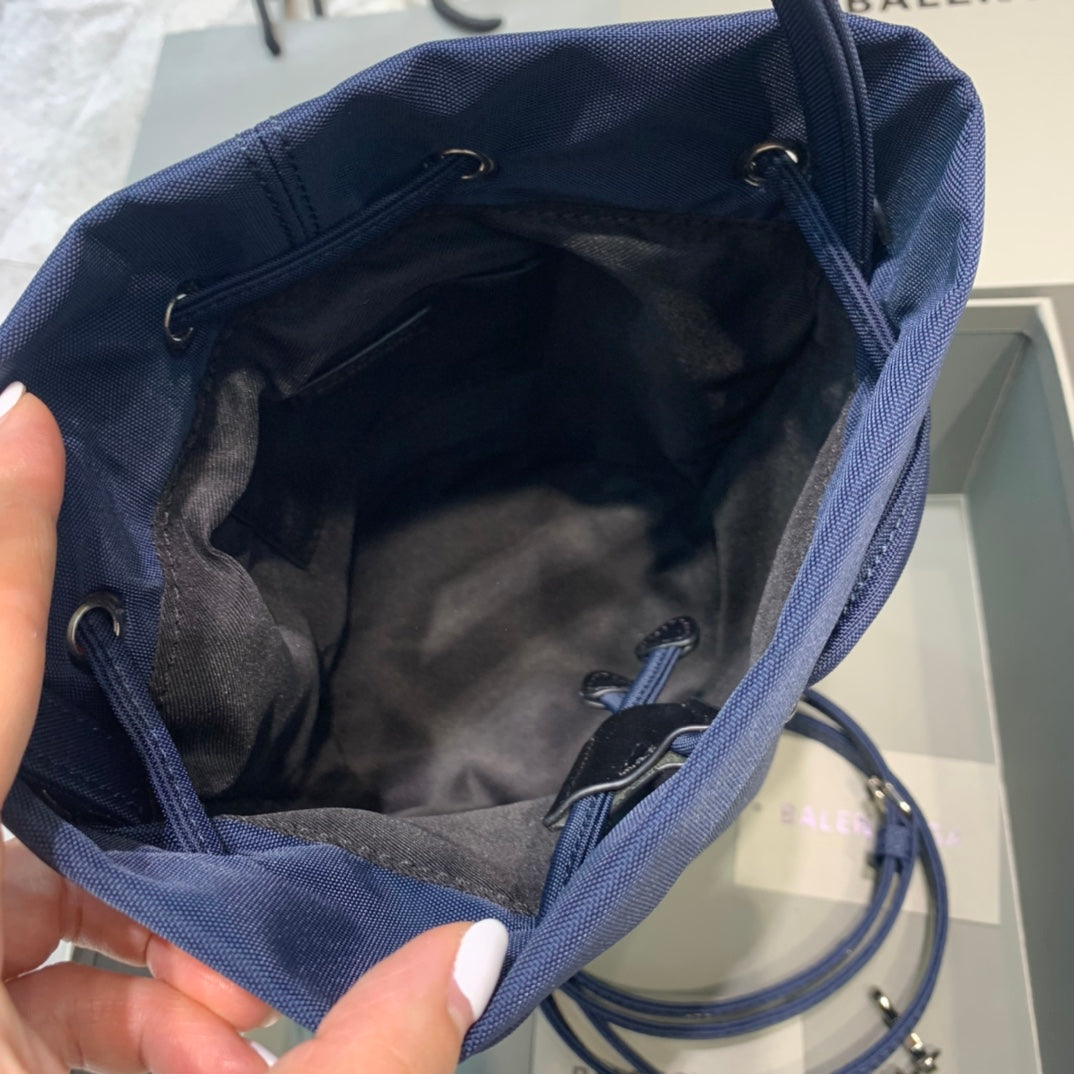 Top Quality Le Cagole MeTop Qualityum Bucket Bag In Dark Blue, For Women,  Bags 17.6in/45cm