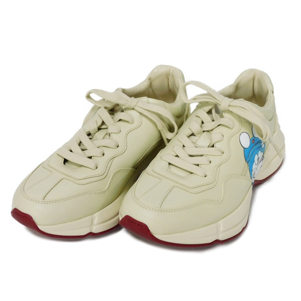 GUCCI sneakers 655037 DRW00 9522 Calfskin leather Ivoryx Cherry Red Doraemon Ryton Women 37