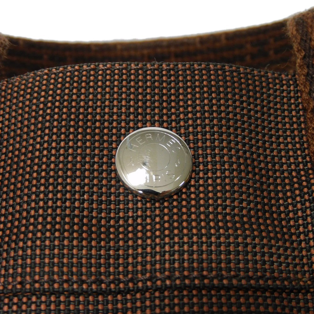 HERMES Tote Bag Nylon canvas (polyamide x polyester) Brown Serie button Her Line PM Tote mens(Unisex)  d